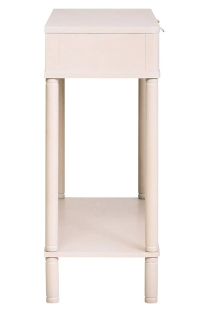 Heritage Two Drawer Reed Detail Taupe Wooden Console Table