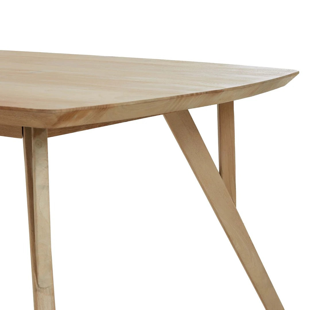 Quenza Mango Wood Rectangular Dining Table - Natural