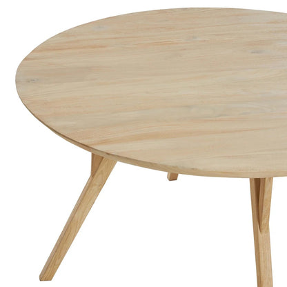 Quenza Mango Wood Round Dining Table - Natural