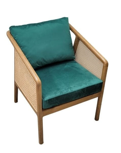 Rattan Occasional Chair In Green
