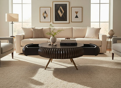Patan Wooden 2 Drawer Coffee Table