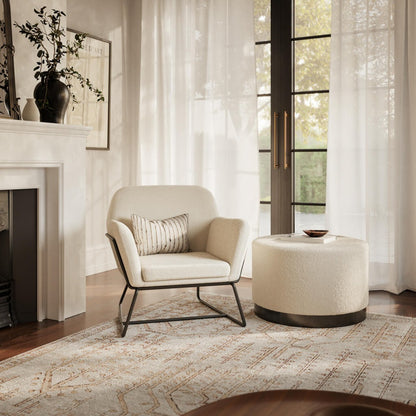 Charles Ivory Boucle Chair