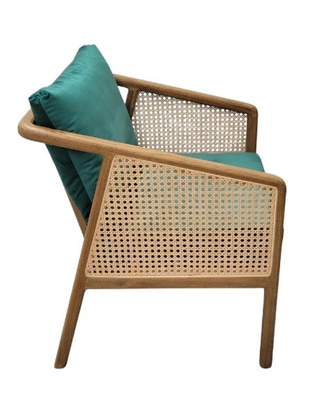Rattan Occasional Chair In Green