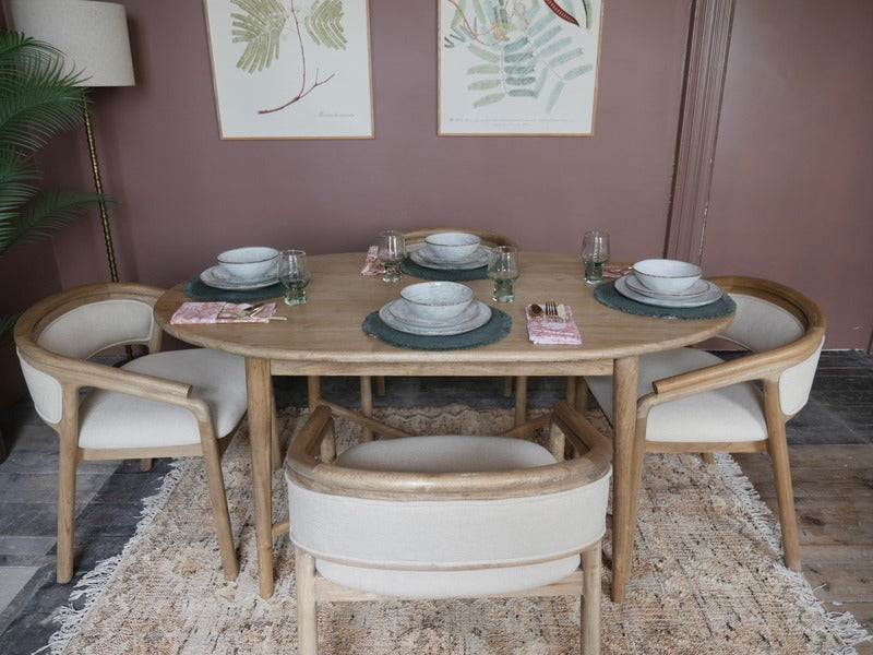 Teak Oval Dining Table