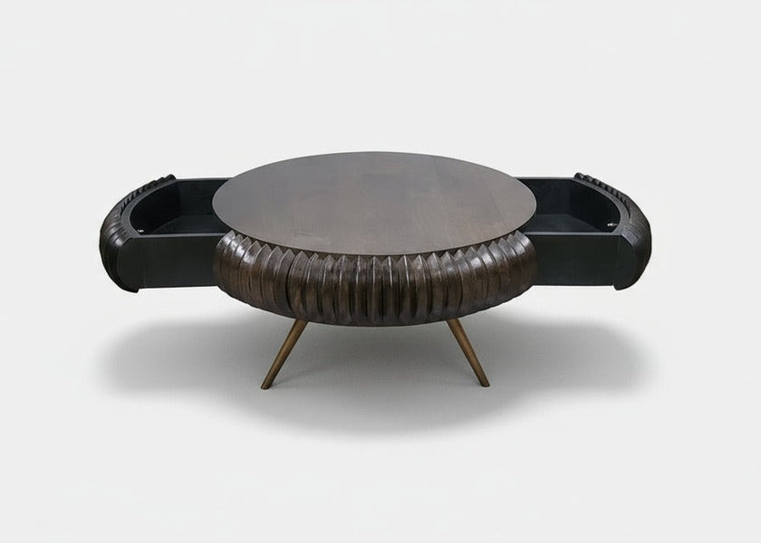 Patan Wooden 2 Drawer Coffee Table