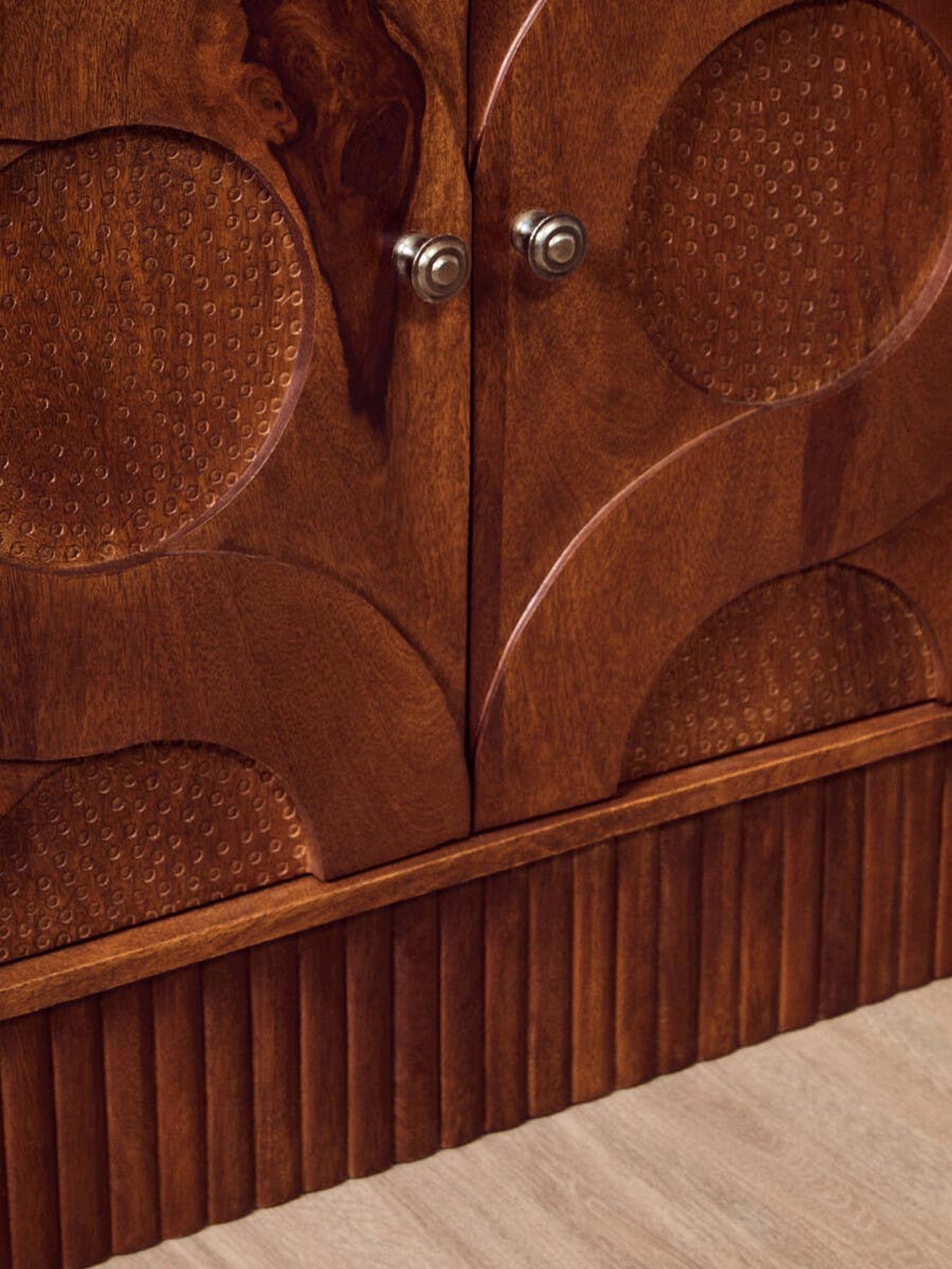 Siva Four Door Hammered Sideboard