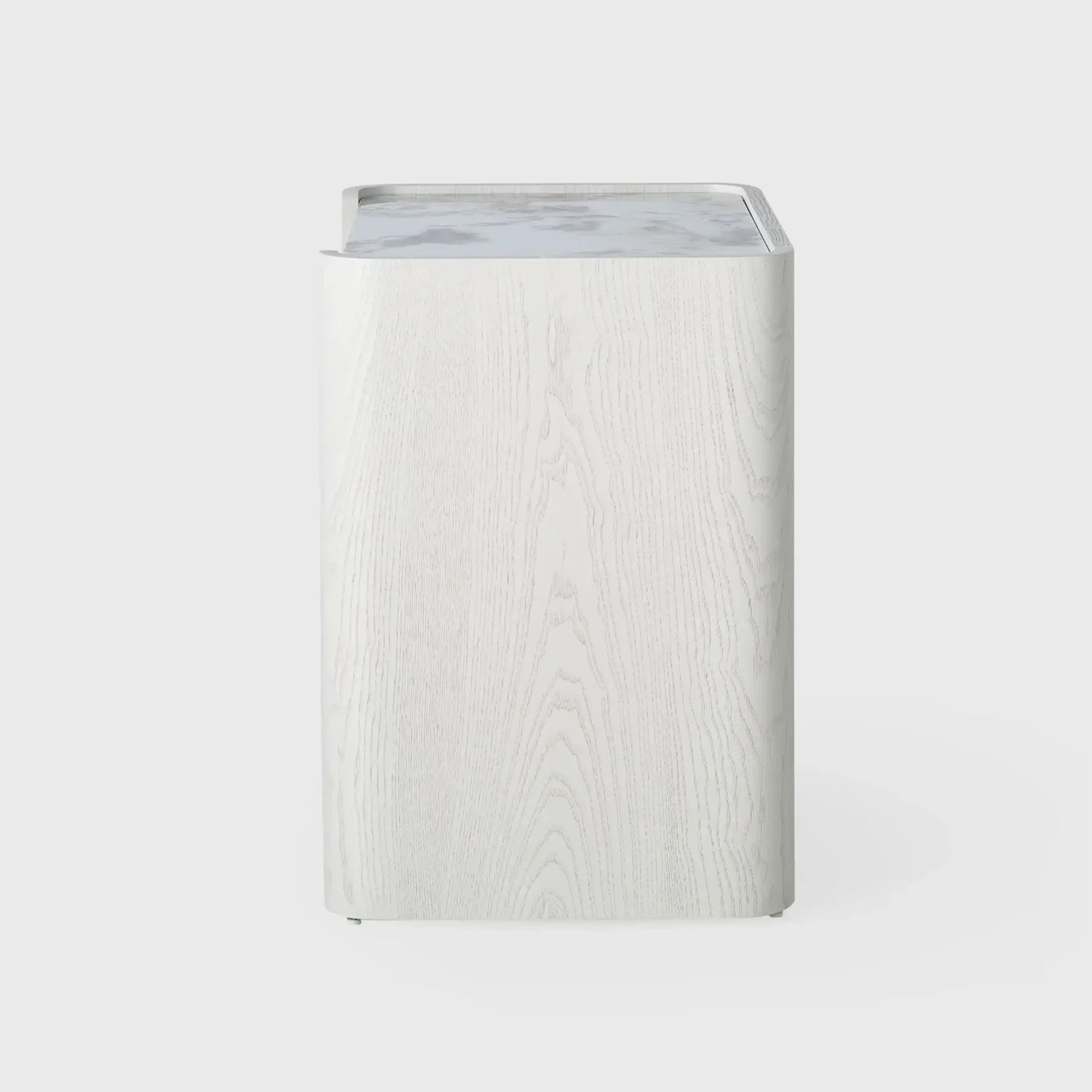 Kelly 2 Drawer Bedside Large White Ash