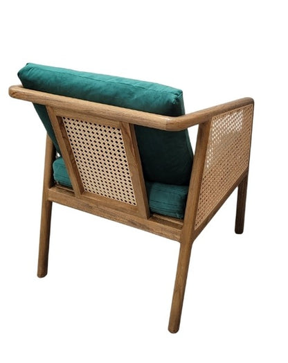 Rattan Occasional Chair In Green