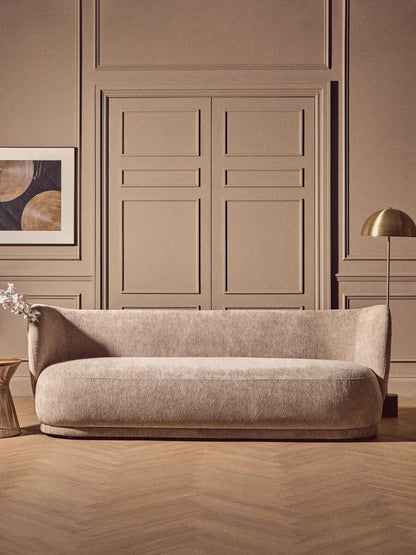 Murdoch Brushed Brass Floor Lamp with Black Marble Base