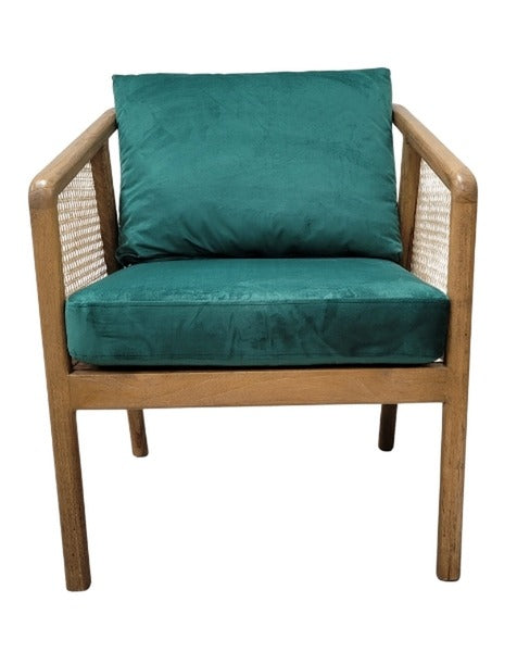 Rattan Occasional Chair In Green