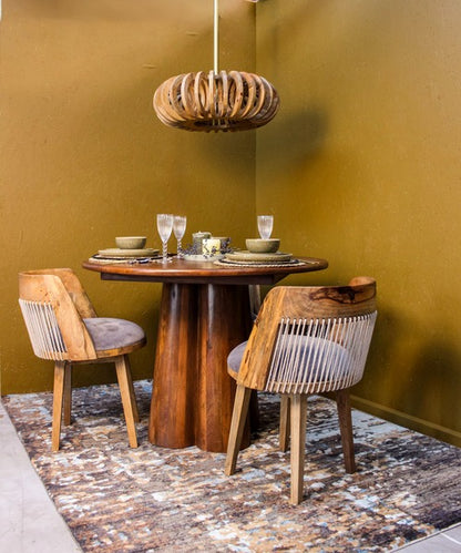 Bobas Wooden Chair W/ Fabric Seat