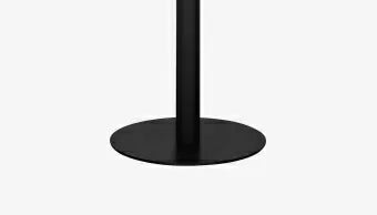 Zenza 2 Seat Round Bistro Table in Black Faux Marble & Black Finish
