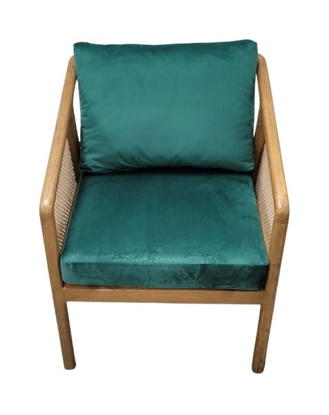 Rattan Occasional Chair In Green