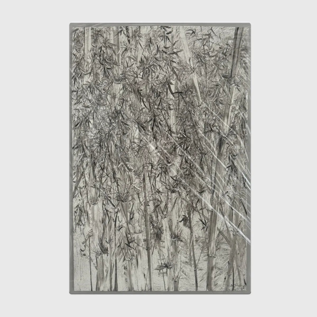 Silver Forest Large Wall Paper Art