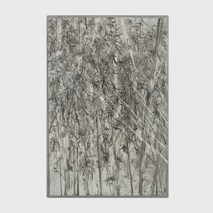 Silver Forest Large Wall Paper Art