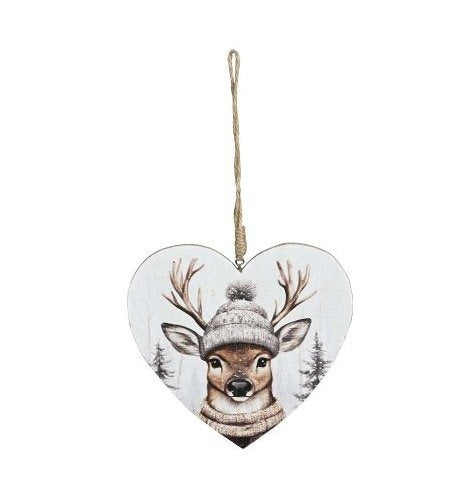 Winter Forest Heart Hanger, 10cm