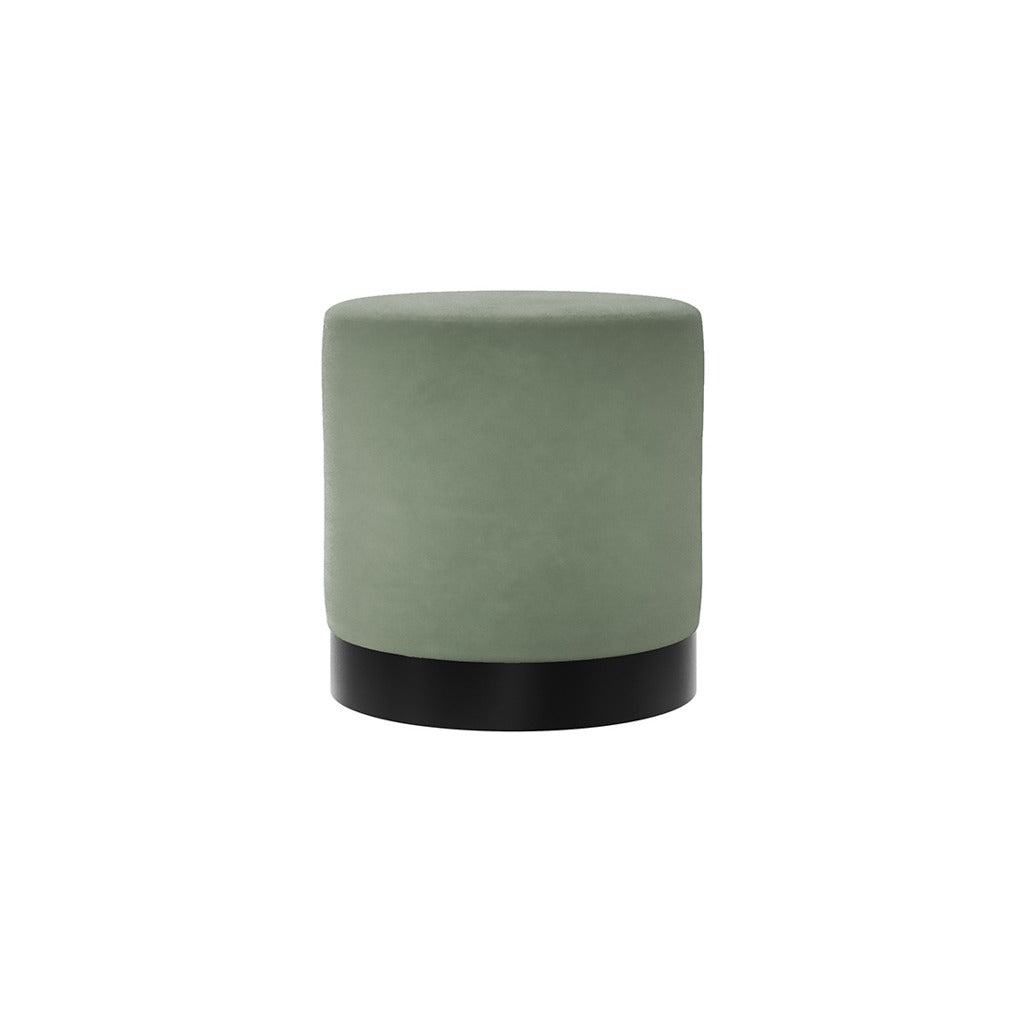 Lara Sage Velvet Pouffe