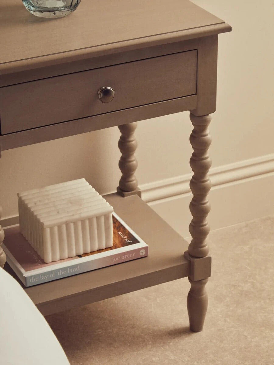 Savio Rectangular White Fluted Marble Box