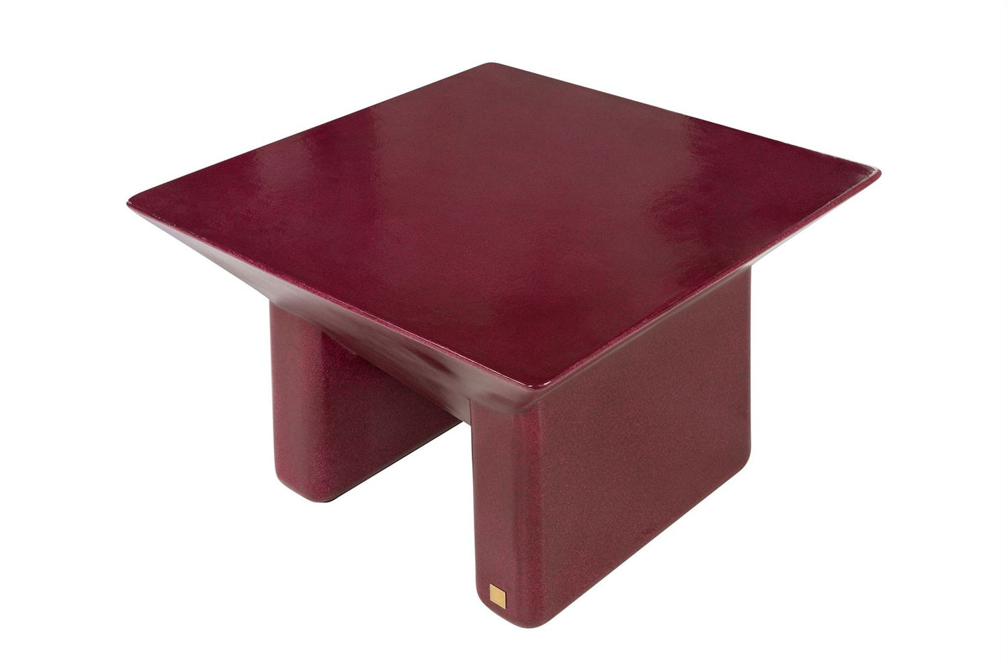 Prism Coffee Table Glossy Burgundy
