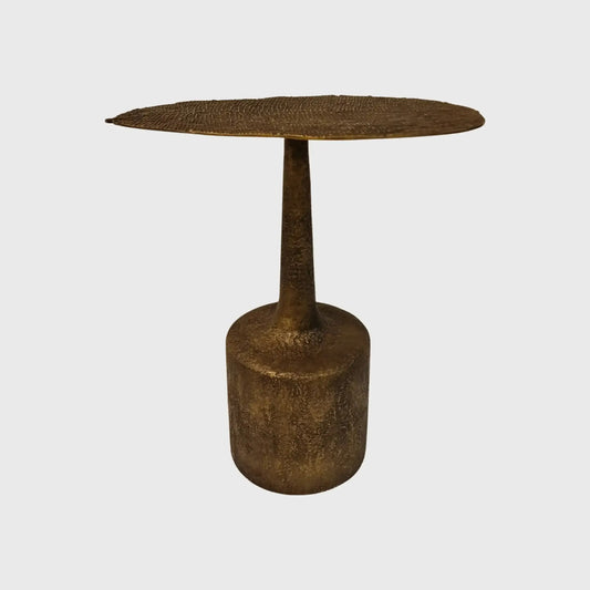 Leaf Side Table Bronze Dorato