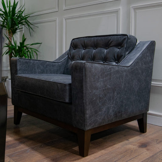 Borgen Chair In Oxford Grey
