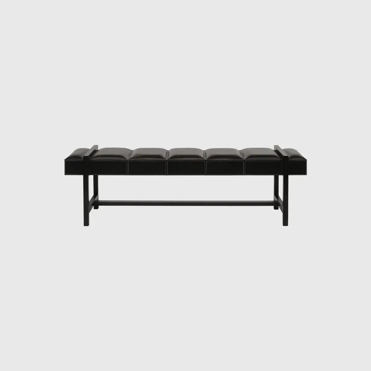Slide Bench Black Leather