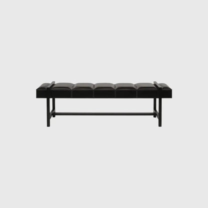 Slide Bench Black Leather