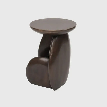 Pebble bronze side table