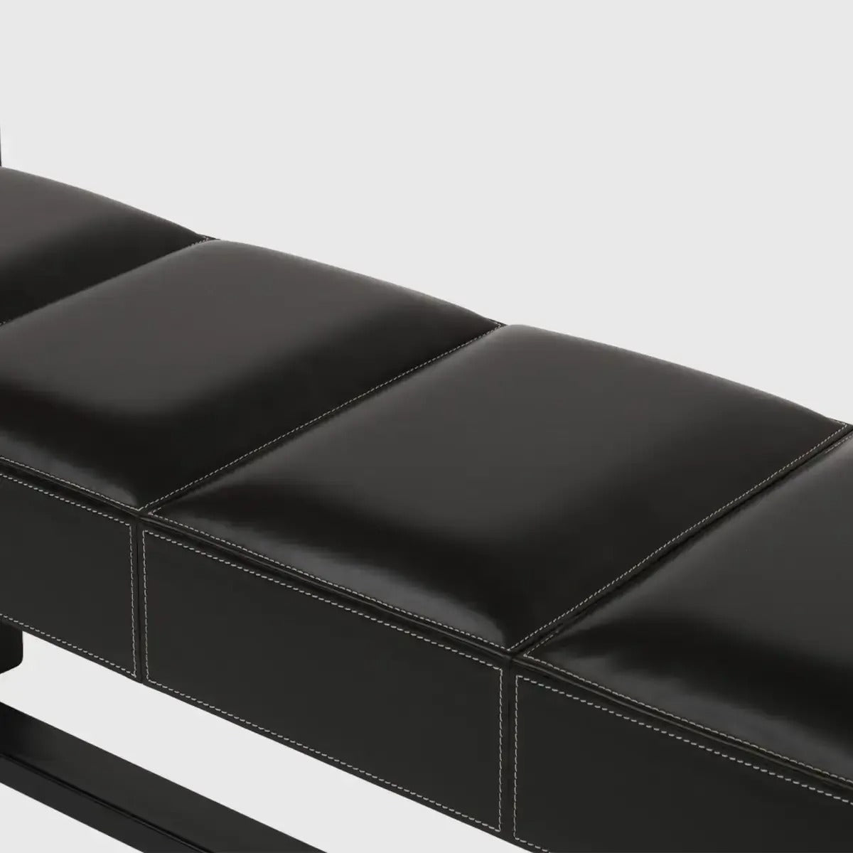 Slide Bench Black Leather