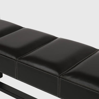 Slide Bench Black Leather