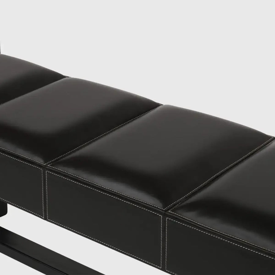 Slide Bench Black Leather
