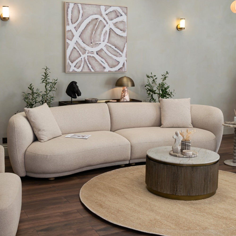 Carola Latte Sofa
