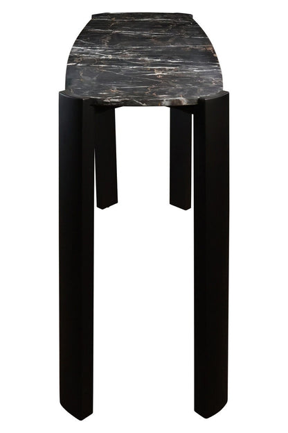 Palermo Black Marble Top and Acacia Wood Console Table