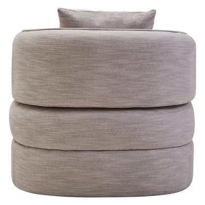 Bilani Grey Linen Effect Curved Chair