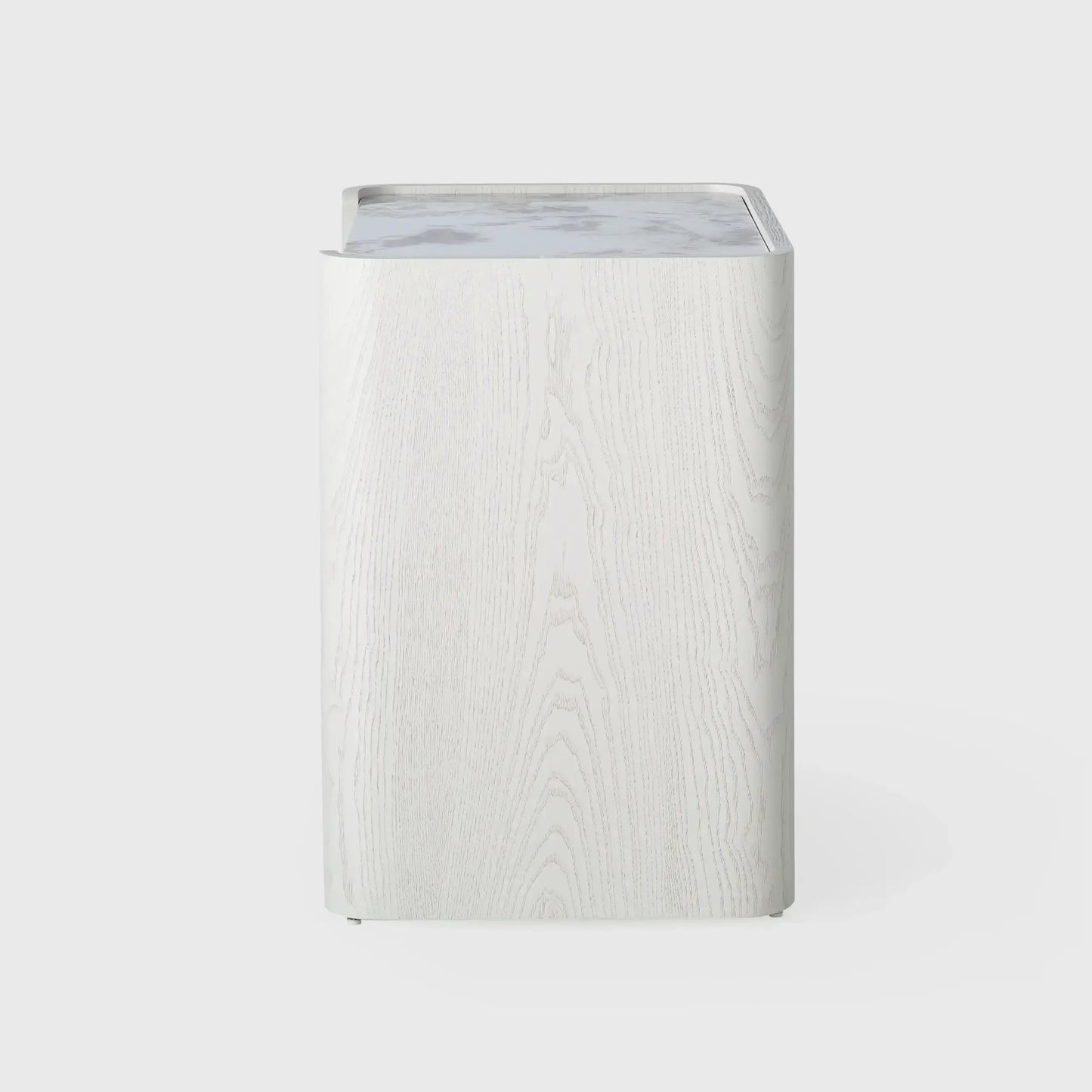 Kelly 2 Drawer Bedside Large White Ash