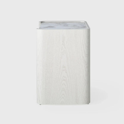 Kelly 2 Drawer Bedside Large White Ash