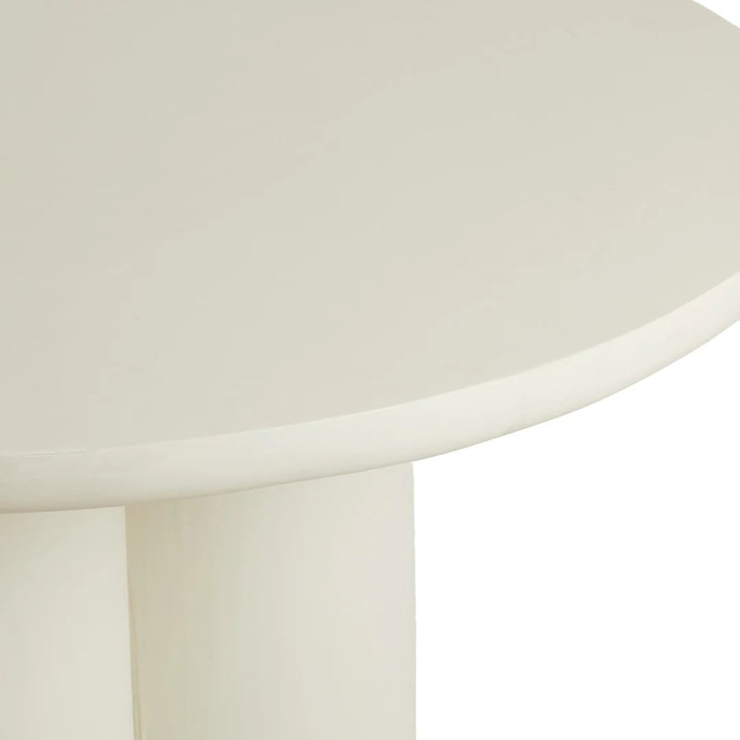 Mizuho Round Dining Table - Cream