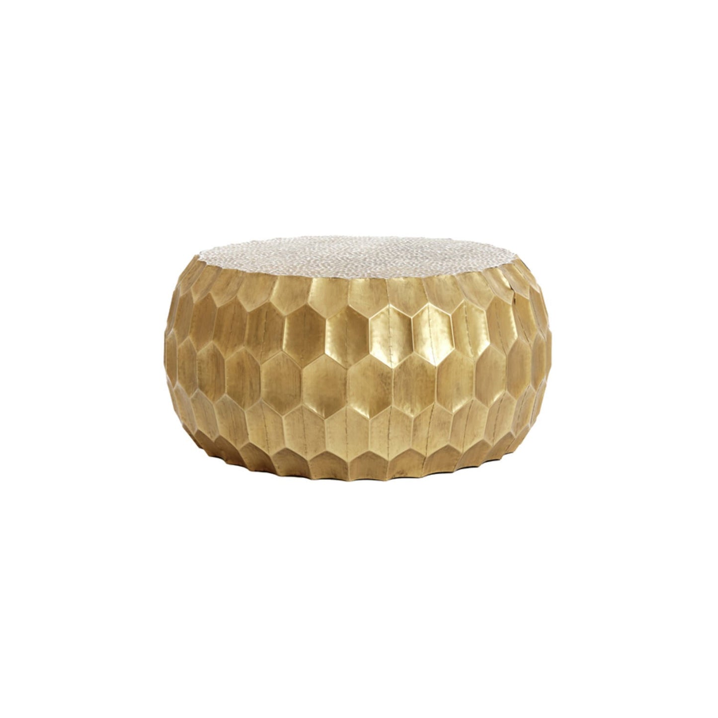 Kalan Round Coffee Table - Antique Gold