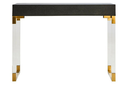 Cardona Black Shagreen Effect 2 Drawer Console Table