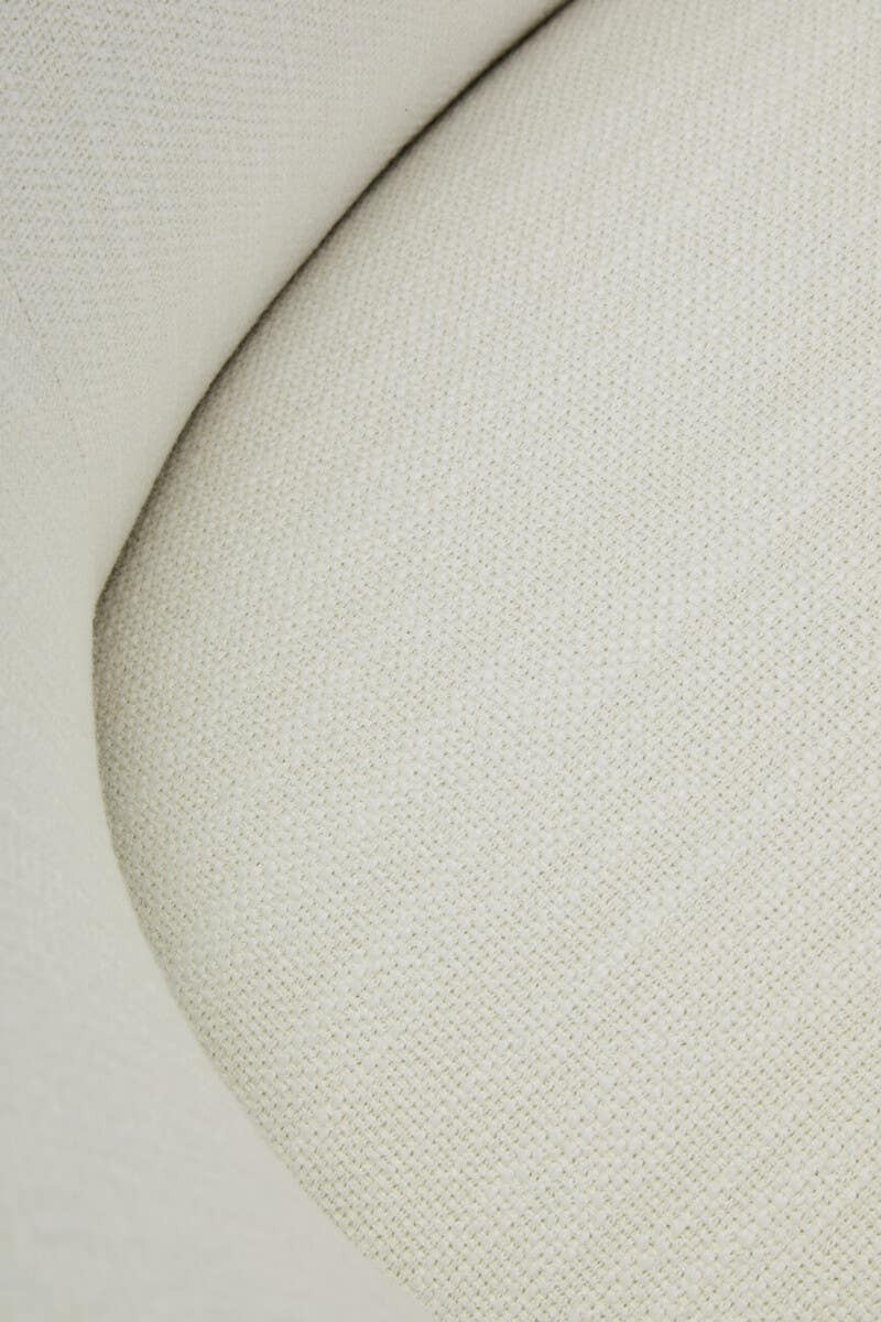 Bordo Textured Cream Curved Swivel Chair
