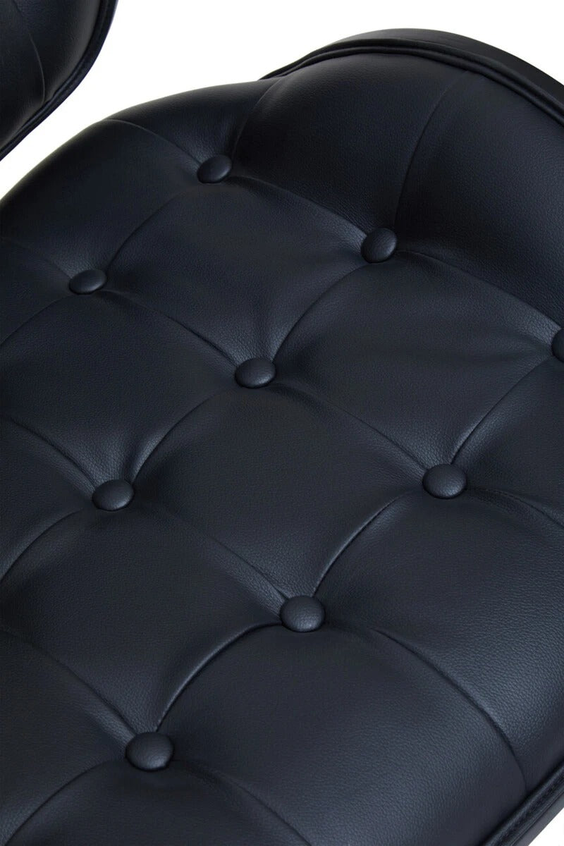 Vinsi Black Leather Effect Chair