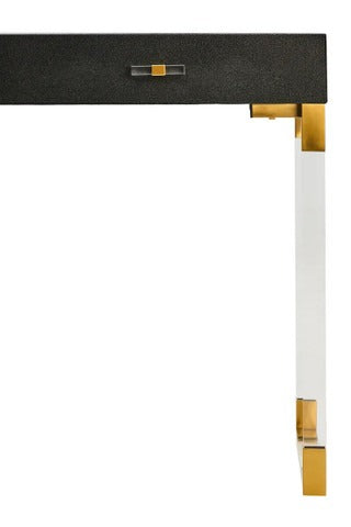 Cardona Black Shagreen Effect 2 Drawer Console Table