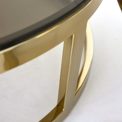 Milagro Set of 2 Round Coffee Tables - Light Gold