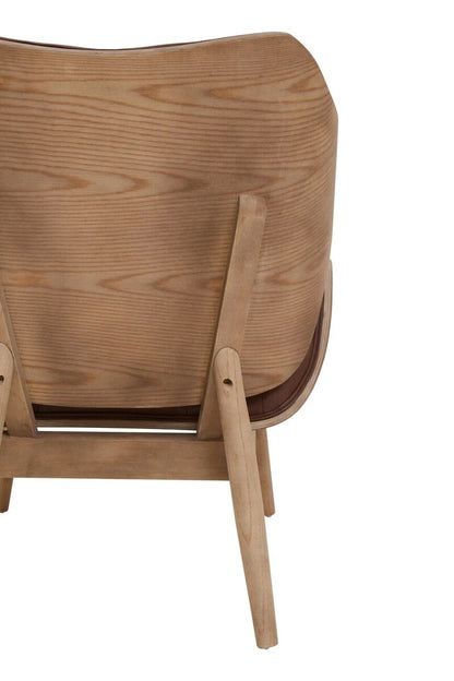 Vinsi Brown Leather Effect Chair