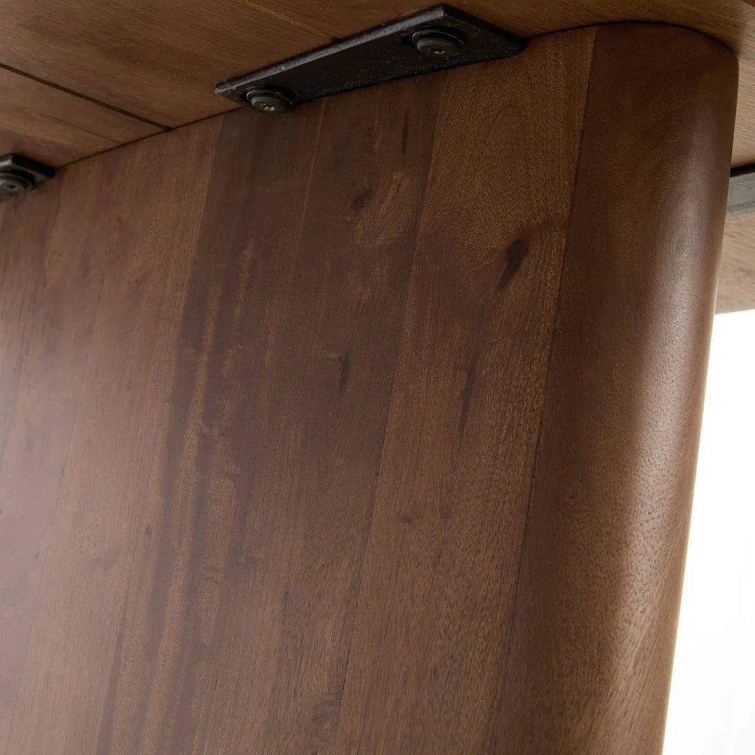 Aymara Acacia Wood Rectangular Dining Table - Dark Brown