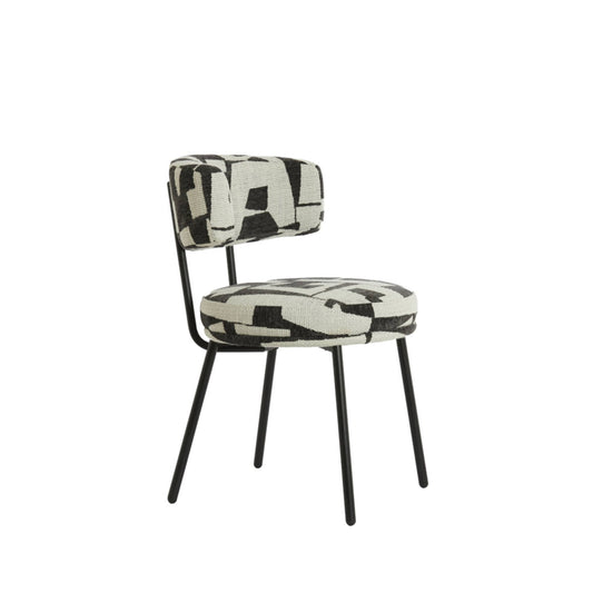 Harvie Cream & Black Dining Chair