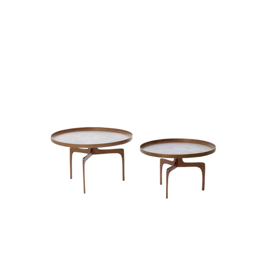 Pano Set of 2 Round Coffee Tables - Bronze