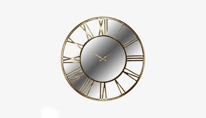 Greyson Wall Clock in Mirror & Gold Finish