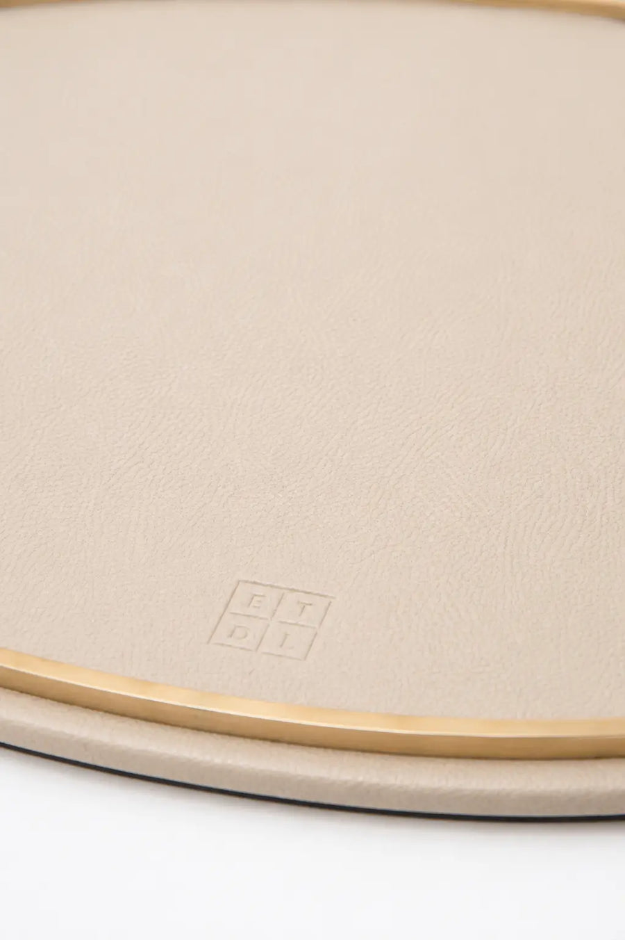 Oval Tray Metal Trim Pumice