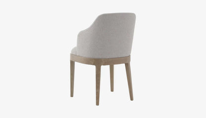 Kingham Carver Dining Chair in Cream Soft Linen & Solid Oak Finish